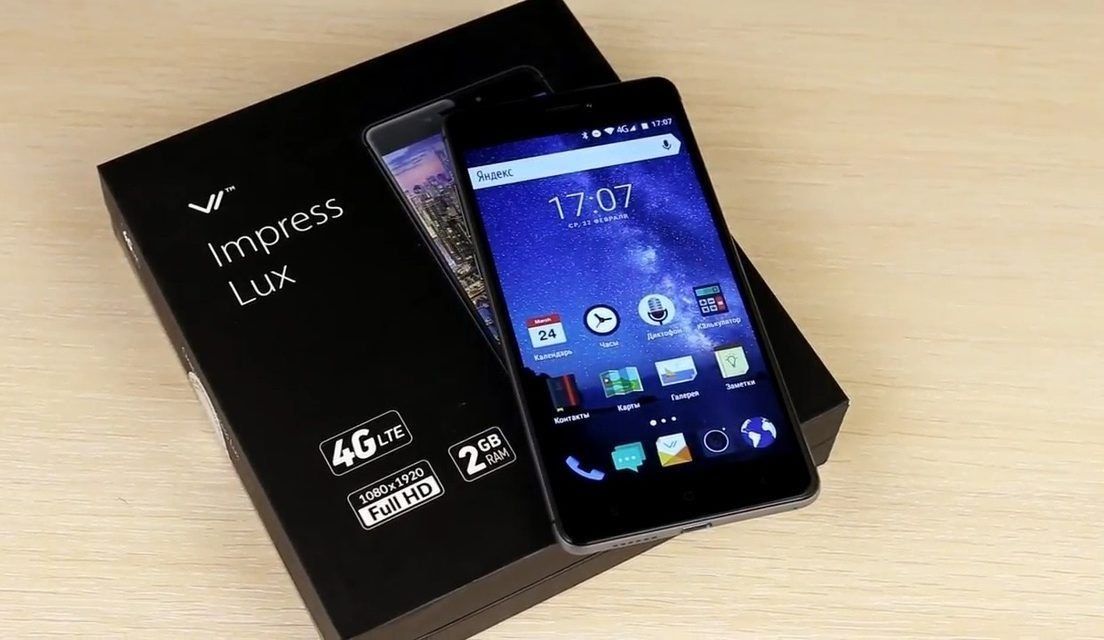 Smartphone VERTEX Impress Lux - advantages and disadvantages