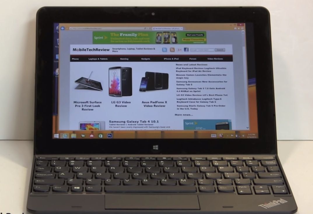 Test de la tablette Lenovo ThinkPad 10