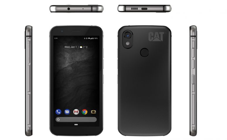 Oversigt over Cat S52 smartphone med nøglefunktioner