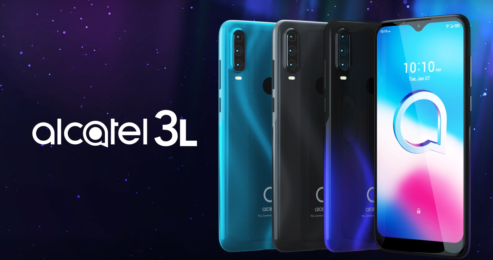 Overview of the Alcatel 3L (2020) smartphone with key features