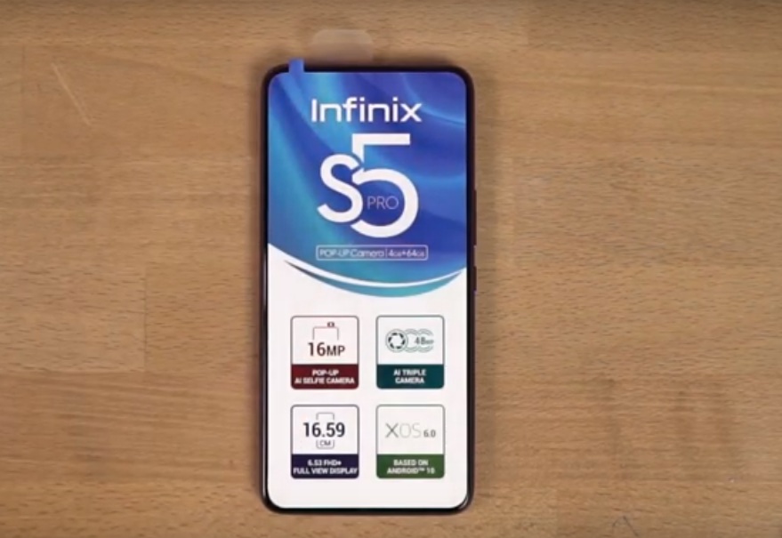 Oversigt over smartphonen Infinix S5 Pro med de vigtigste egenskaber