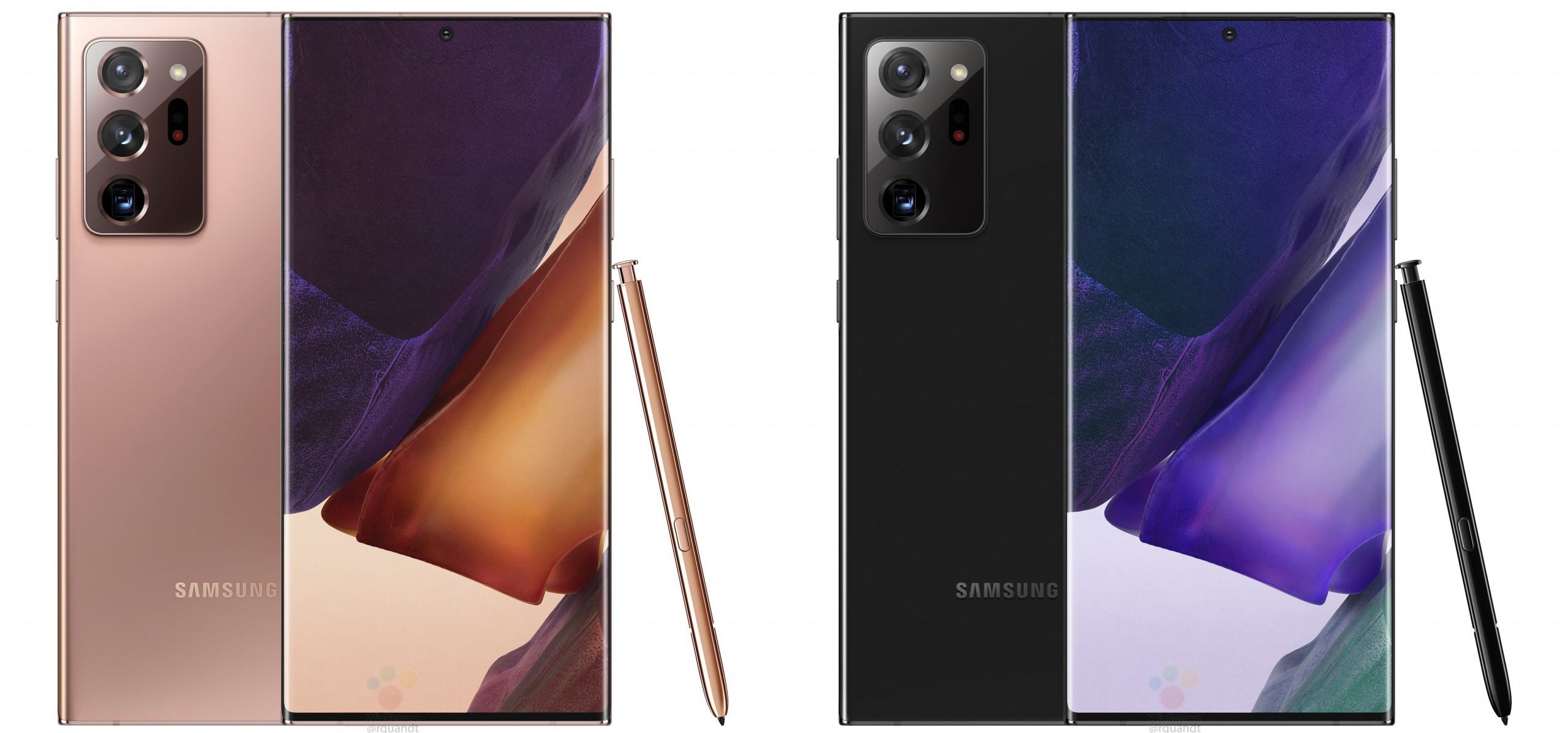 Oversigt over smartphones Samsung Galaxy Note20 og Note20 Ultra