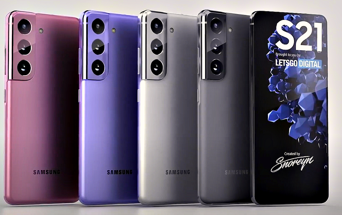 Oversigt over smartphones Samsung Galaxy S21 og S21+